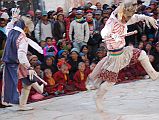 Mustang Lo Manthang Tiji Festival Day 2 14-1 Skeleton Dancers Two skeleton dancers jumped and pranced around the square on the second day of the Tiji Festival in Lo Manthang.